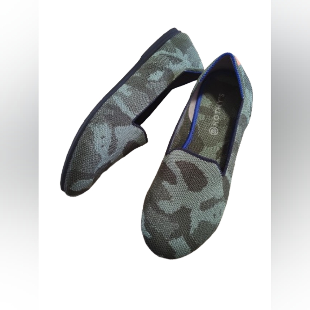 Rothy's Kids Shoes in Green and Blue Camo